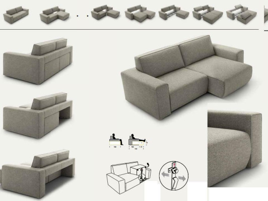 Couchen Textil Relax Dreisitzer Sofa 3 Sitzer Design Sofas Polster alfitalia Neu