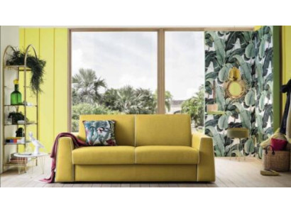 Design Wohnzimmer Gelb Sofa 3 Sitzer Alfitalia Stoff Couch Sofa Polster Sofas