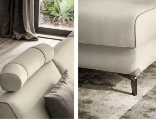 Design Grau Sofa 3 Sitzer Modern Stoff Couch Sofa Polster Sofas Luxus alfitalia