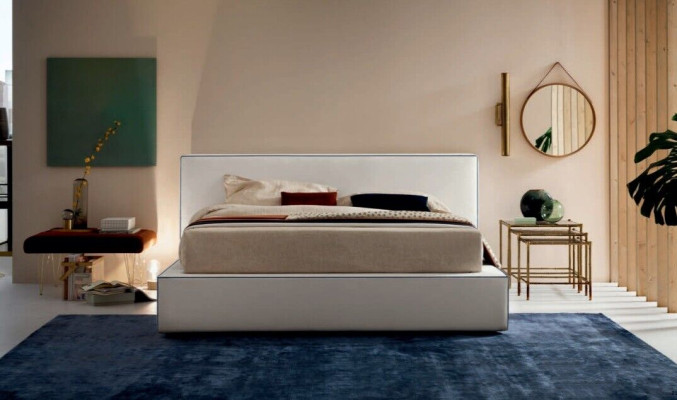 Italienische Designer Bett Schlafzimmer Betten Textil Hotel Luxus Polster Möbel