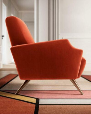Fernseh Stuhl Polster Couch Stoff Design Relax Club Sessel Lounge Sofa 1 Sitzer