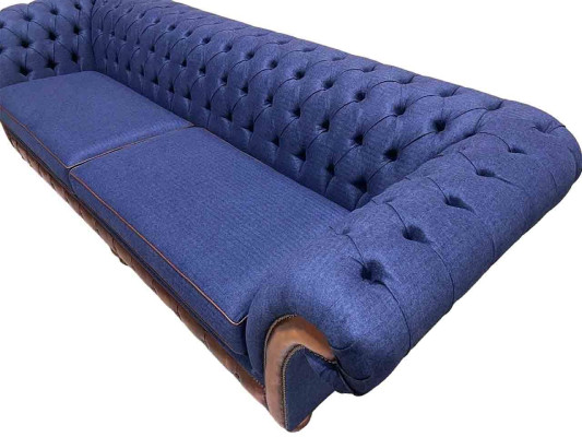 Modern Sofa Chesterfield 4 Sitzer Luxus Sofas Stoffsofa Wohnzimmer Couch Neu