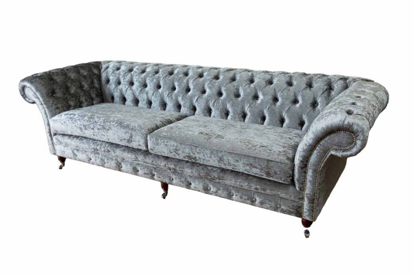 Viersitzer Sofa Sofas 4 Sitzer Chesterfield Wohnzimmer Stoff Design Sitz