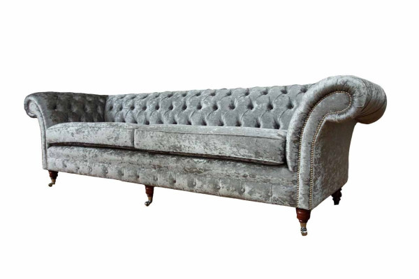 Viersitzer Sofa Sofas 4 Sitzer Chesterfield Wohnzimmer Stoff Design Sitz