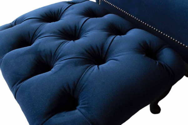 Chesterfield Ohrensessel mit Hocker Relax 1 Sitzer Sofa Einsitzer 2tlg