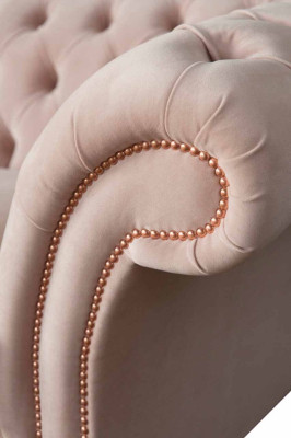 Rosa Viersitzer Polster Sofa 4er Sitz Möbel Big Sofas Couch 245cm Neu