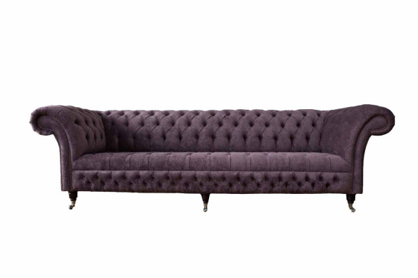Design Sofa 4 Sitzer Couch Polster Luxus Textil Sofas Chesterfield 