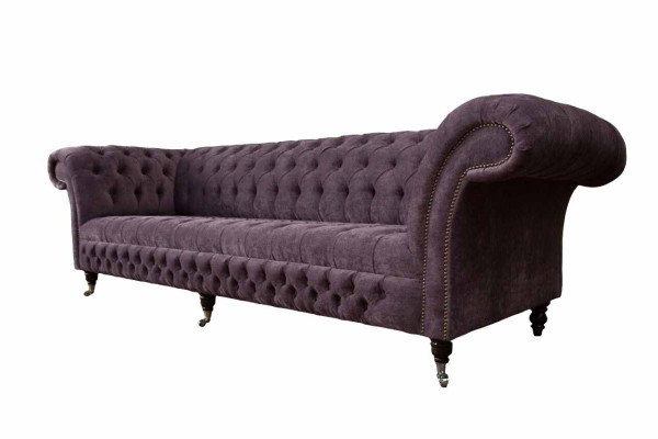 Design Sofa 4 Sitzer Couch Polster Luxus Textil Sofas Chesterfield 