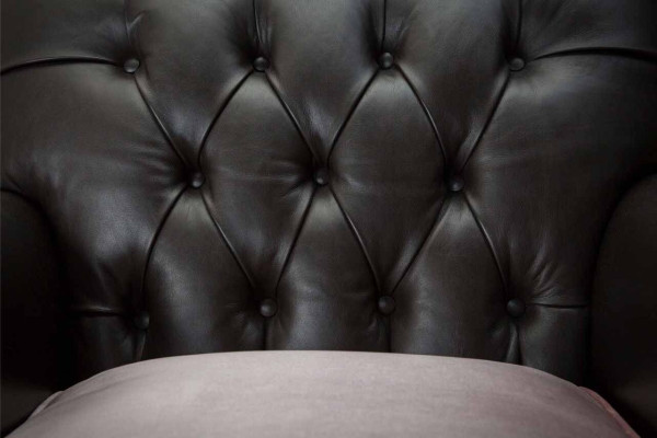 Sessel Design Sofa Relax Lounge Braun Polster Luxus Chesterfield Neu