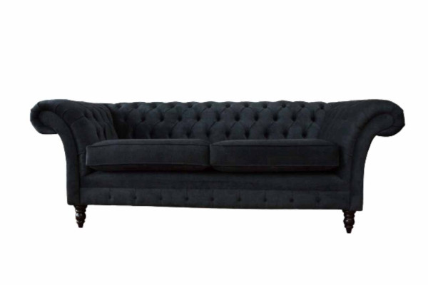 Chesterfield Rosa Neu Dreisitzer Stoff Design Couchen Polster Sofa Neu