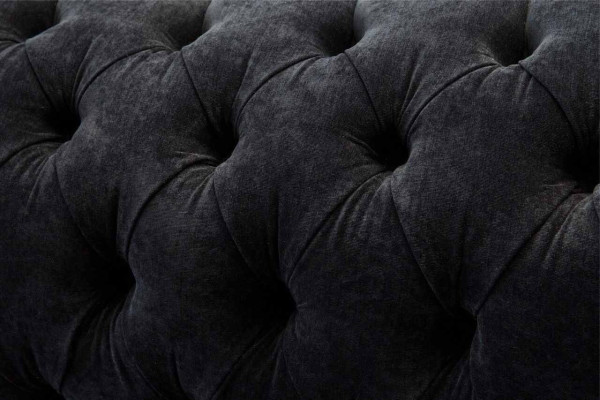 Dreisitzer Couch Polster Schwarz Sofa 3 Sitz Sofas Zimmer Möbel Design