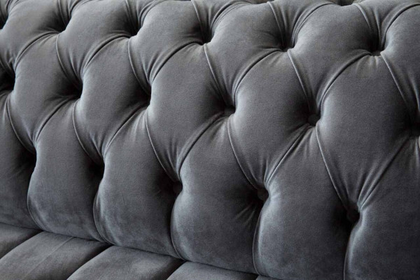 Chesterfield 3 Sitzer Design Sofa Polster Sofas Couchen Textil Dreisitzer