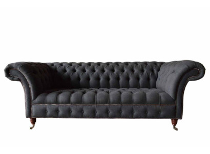 Chesterfield Dreisitzer Sofa 3 Sitzer Couch Polster Couchen Design Textil