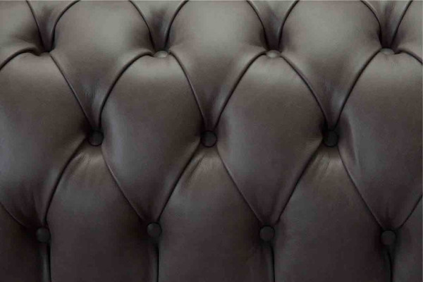 Graue Chesterfield englisch klassischer Stil Sofa Couch 3 Sitz Polster 230cm