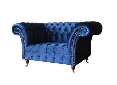 Design Sessel Textil Luxus Couch 1,5 Sitzer Sofa Relax Lounge Club Neu