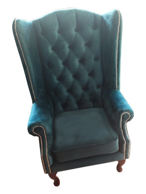 Ohrensessel Chesterfield Samt Einsitzer Luxus Sessel Couchen Sofa