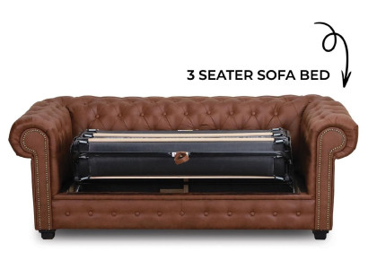Schlafsofa Chesterfield Sofa mit Bettfunktion Couch Polster Möbel Couchen