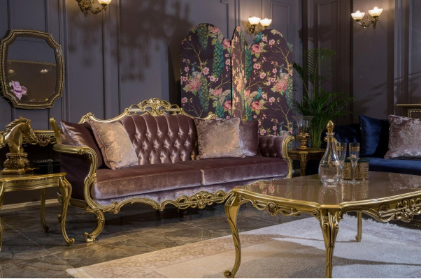 Beistelltisch Kaffeetisch Design Tisch Wohnzimmertisch Tische Gold