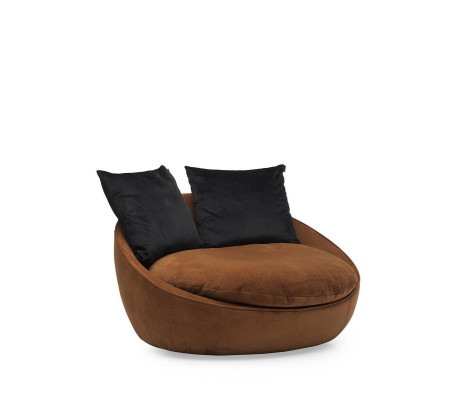 Runder Sessel Relax Stuhl Polster Einsitzer Couch Möbel Gepolstert Rund