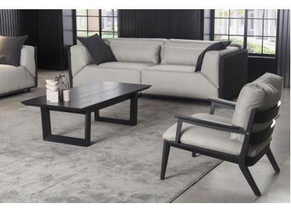 Luxus Sessel Couch Einsitzer Relax Stühle Schwarzer Rahmen Polster Stuhl