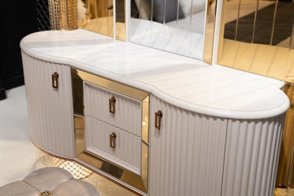 Schlafzimmer Set Komplettes Bett 2x Nachttische Kleiderschrank Neu 7tlg