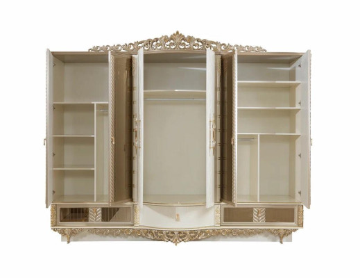 Kleiderschrank Schlafzimmer Sechstüriger Schrank Holz Schlafzimmer