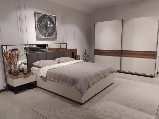 Bett Design Modern Doppel Betten Schlafzimmer Elegantes Möbel Neu
