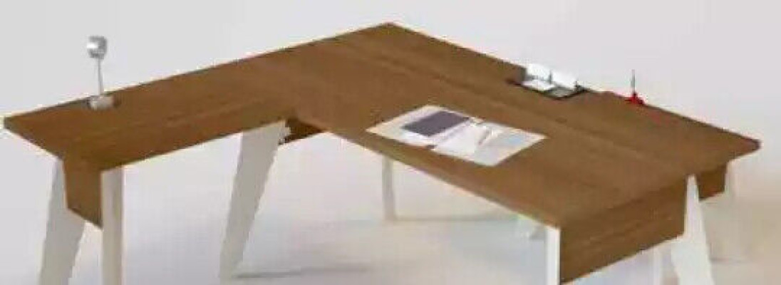 Eckschreibtisch Designer Holzmöbel Bürotisch Arbeitszimmer Tisch Neu