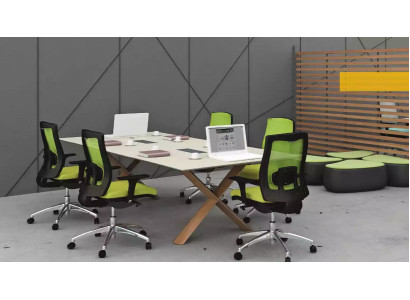 Großer Arbeitstisch Büromöbel Konferenztische Einrichtung Holzmöbel Modern