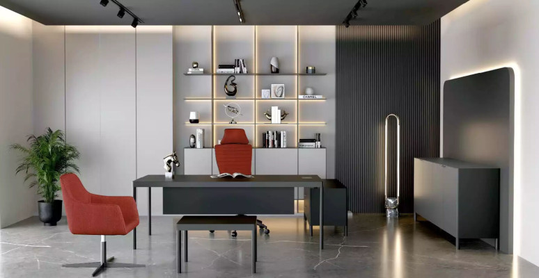 Lange Sideboard Bürokommode Highboard Büromöbel Schrank Büro Design