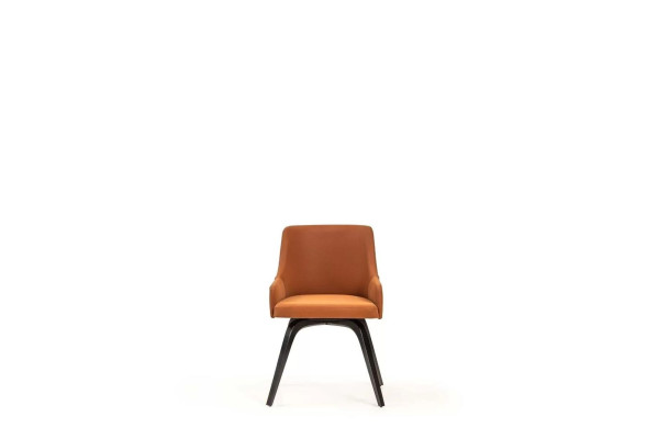 Essecke Essgruppe Esszimmer Esstisch Stühle Set 8tlg Bar Orange Holz