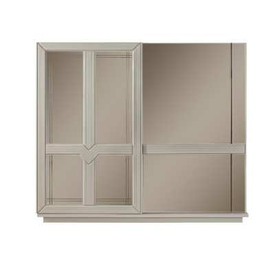 Garnitur Schlafzimmer Doppelbett Bett Nachttische 4tlg Grau Schrank