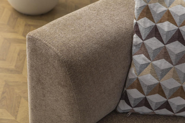 Couchgarnitur Viersitzer Dreisitzer Braun Stoffsofa Polstersofa Couch