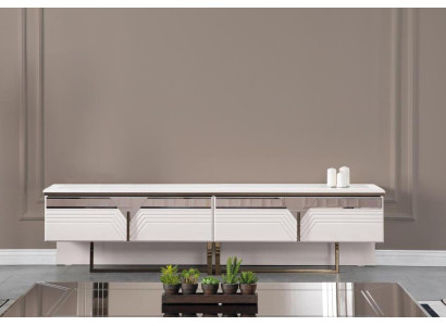 Sideboard RTV Lowboard TV Ständer Holzschrank Schrank Holz Weiß Design