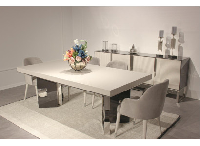 Esszimmer Design Set 6 tlg Design Esstisch mit 4х Stühle Modern Sideboard