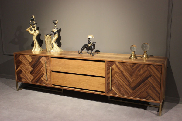 Braun TV Ständer RTV Sideboard Wohnzimmermöbel Modern Luxus Neu