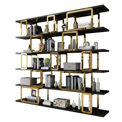 Design Trenn Wand Regal Wohnzimmer Schränke Edelstahl Regale Bücher Schrank Neu
