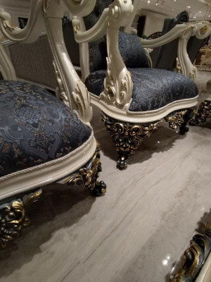 Designer Wohnzimmer Set 2x Sofas, Stilvollen Sessel Luxus Wohnzimmer Set