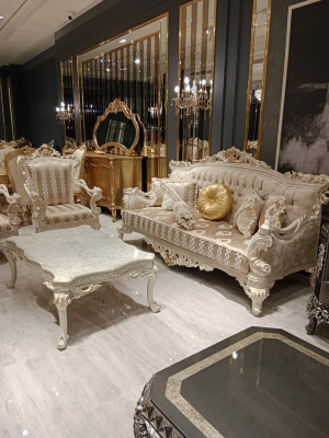 Designer Wohnzimmer Set 2x 3 Sitzer Sofas Exklusives Wohnzimmer Set