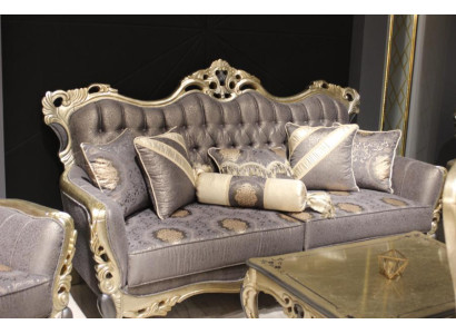 Sofagarnitur 3+3 Sitzer Möbel Luxus Set Sofagarnitur Grau Modern Set Neu