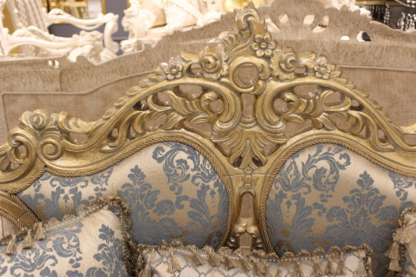 Chesterfield Sofa 3 Sitzer Polster Sofa Klassisch Textil Holz Neu