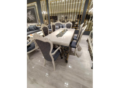 Moderne 6x Stühle Esszimmerstuhl Luxus 6x Stühle Set Holz Designerstuhle