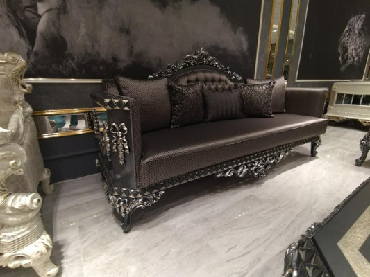 Edles Dreisitzer Sofa Modernen 3 Sitzer Stilvolle Sofa 3 Sitzer Braun