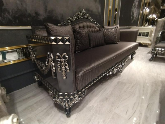 Edles Dreisitzer Sofa Modernen 3 Sitzer Stilvolle Sofa 3 Sitzer Braun