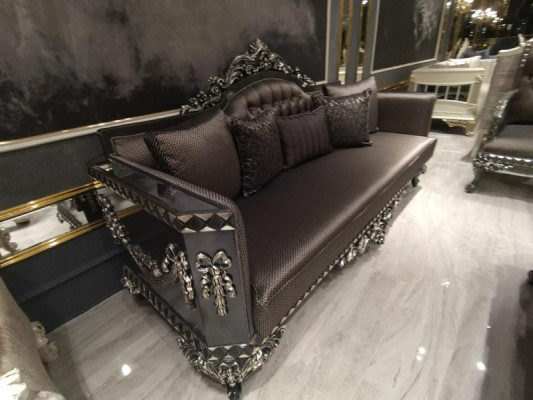 Edles Dreisitzer Sofa Modernen 3 Sitzer Stilvolle Sofa 3 Sitzer Braun