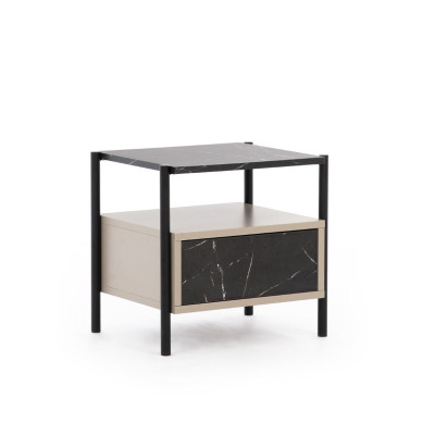 Exklusives Schlafzimmer Doppelbett Metallgestell Moderne Bank Luxus Möbel