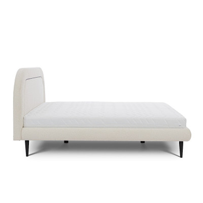 Schlafzimmer Möbel Weißes Bett Modernes Textilbett Polster Doppelbett