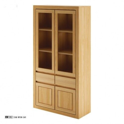 Moderne Vitrine Vitrinen Schrank Handarbeit Vollholz Schränke Massiv Holz Eiche