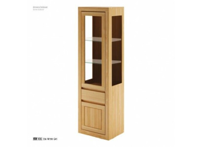 Glasvitrine Holzschrank Wohnzimmer Kleiderschrank handgefertigt Massivholz