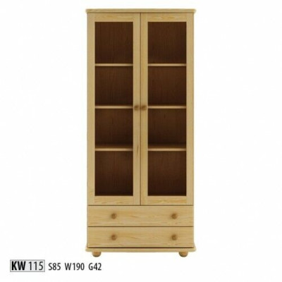 Vitrine Wohnzimmer Anrichte Massive Holz Vitrinen Glas Schrank Echtholz